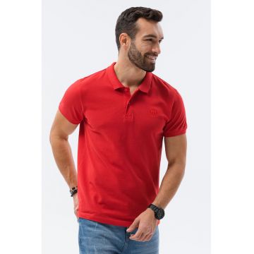 Tricou polo din bumbac cu model pique