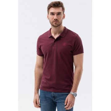 Tricou polo din bumbac cu model pique