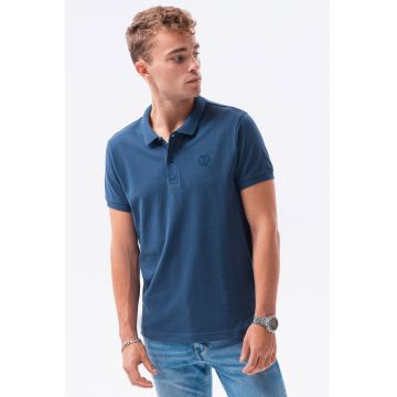 Tricou polo din bumbac cu model pique