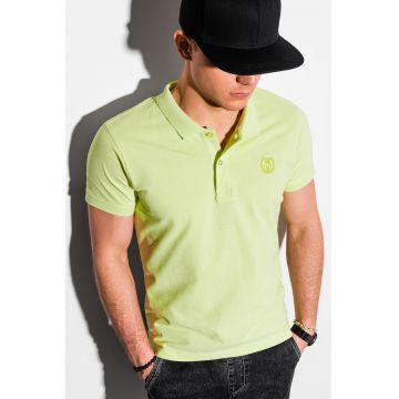 Tricou polo din bumbac cu model pique