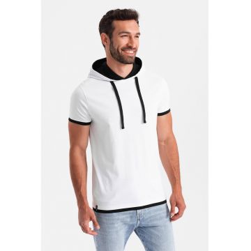 Tricou regular fit din bumbac cu gluga