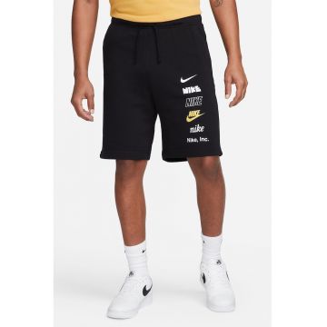 Pantaloni scurti din amestec de bumbac cu model logo