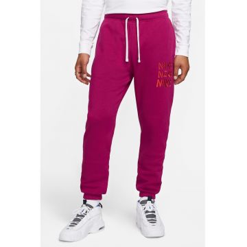 Pantaloni sport cu logo si snur