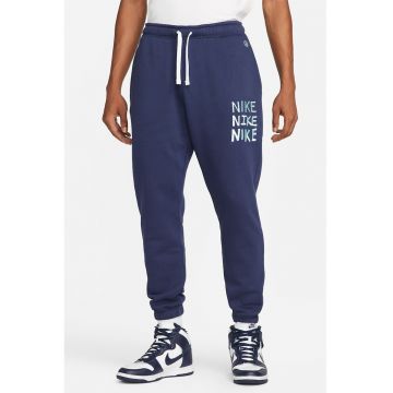 Pantaloni sport cu logo si snur