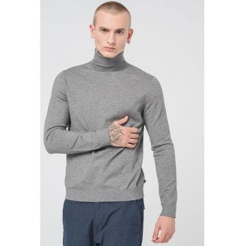 Q/S by s.Oliver - Pulover slim fit cu guler inalt