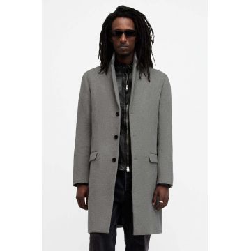 AllSaints palton din lana HAL COAT culoarea gri, de tranzitie, M005OZ