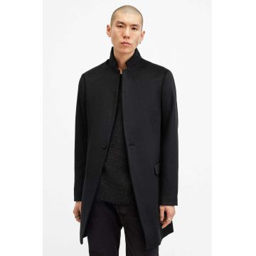 AllSaints palton din lana HARGROVE COAT culoarea negru, de tranzitie, M038OB