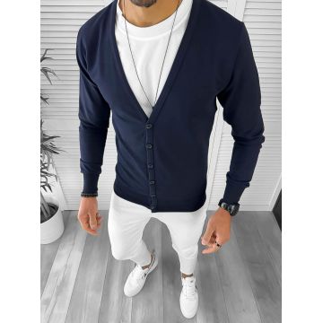 Bluza barbati bleumarin slim fit 12975