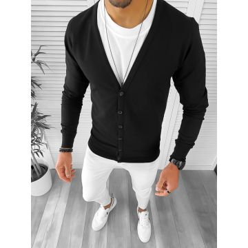 Bluza barbati neagra slim fit 12975