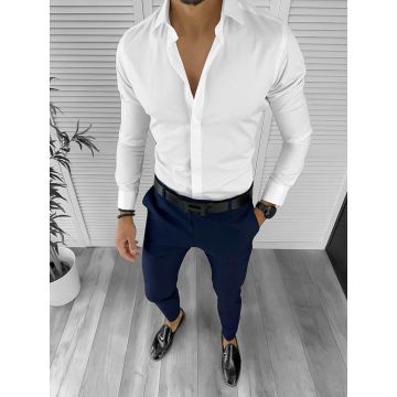 Camasa barbati alba slim fit 12657