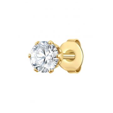 Cercel placat cu aur de 14K si decorat cu zirconia