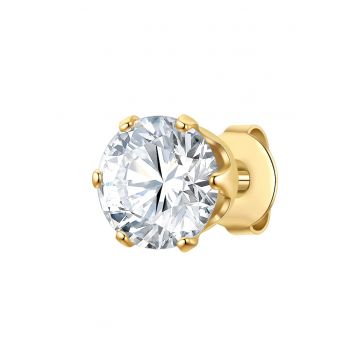 Cercel placat cu aur de 14K si decorat cu zirconia