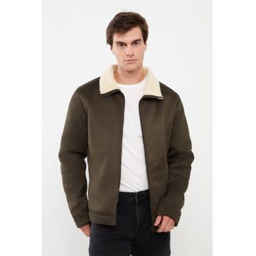 Geaca cu captuseala de blana shearling sintetica