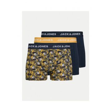 Jack&Jones Set 3 perechi de boxeri 12259093 Bleumarin - Bumbac