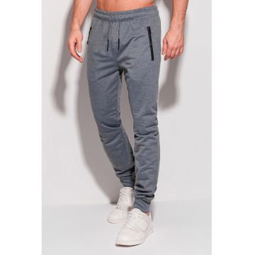 Pantaloni de trening cu talie medie si snur