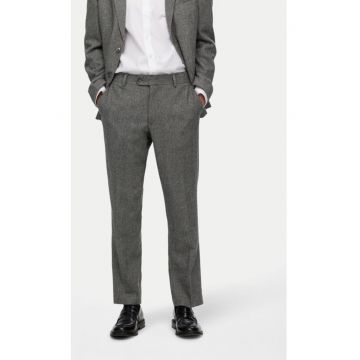 Pantaloni din material 16094333 Gri Slim Fit - Poliester