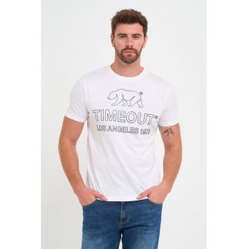 Tricou barbat cu imprimeu logo - Albdwqfxzg