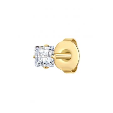 Cercel placat cu aur de 14K si decorat cu zirconia