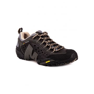 Ghete trekking barbati Intercept J73703 - Piele nabuc - Negru