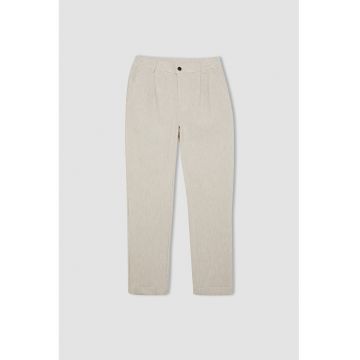 Pantaloni tailored-fit din reiat