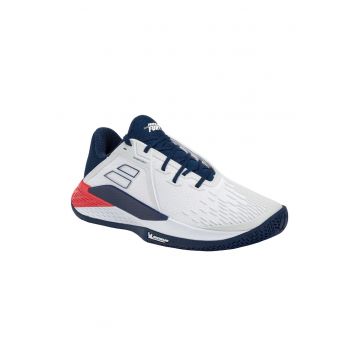 Pantofi tenis barbati Fury 3 - Poliuretan - Alb/Albastru