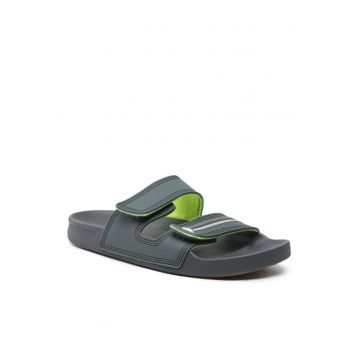 Papuci flip-flop barbati -  Piele ecologica - Verde