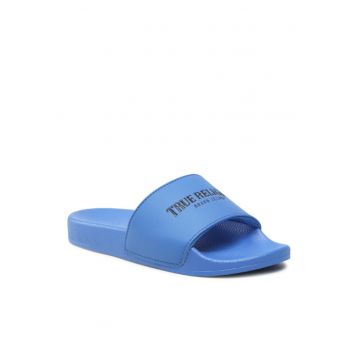 Papuci flip-flop Unisex - Piele ecologica - Albastru