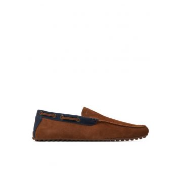 Mocasini barbati 303875619 - Piele intoarsa - Maro