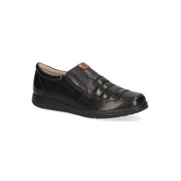 Pantofi negri slip-on pentru bărbați cu găuri 14501-42-019 07368