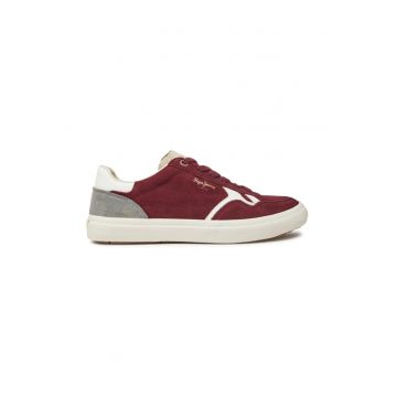 Sneakers PMS31058 Rosu - Piele naturala