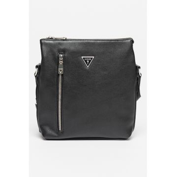 Geanta crossbody de piele ecologica cu aplicatie logo Scala