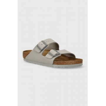 Birkenstock papuci Arizona barbati, culoarea gri, 1027720