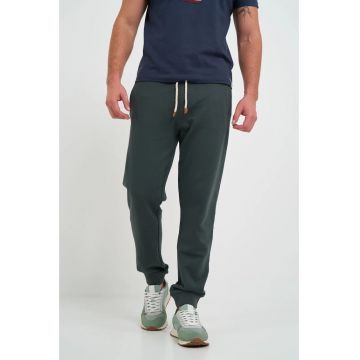 Pantaloni sport barbat de culoare uniforma - Verde -