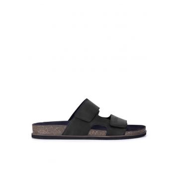 Slapi barbati - 94960 - Piele naturala - Negru