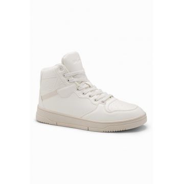 Pantofi sport high-top de piele ecologica