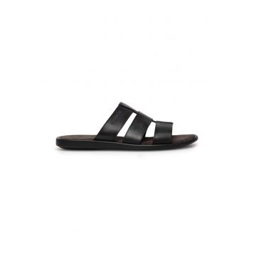 Slapi barbati - 590559 - Piele naturala - Negru