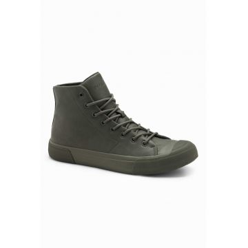 Tenisi high-top de piele ecologica