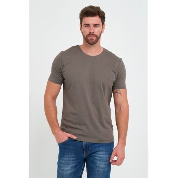 Tricou cu decolteu la baza gatului de bumbac