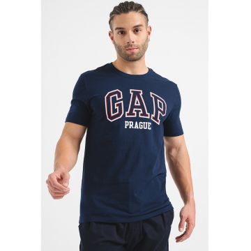 Tricou cu imprimeu logo contrastant