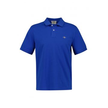 Tricou polo din bumbac pique Shield