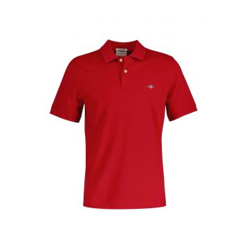 Tricou polo din bumbac pique Shield