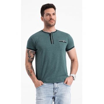 Clothing Tricou cu maneca scurta pentru barbati Tylissice Verde inchis