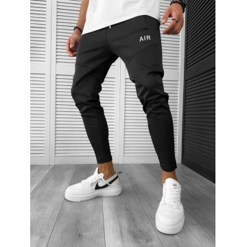 Pantaloni de trening negri conici 10237 Y19