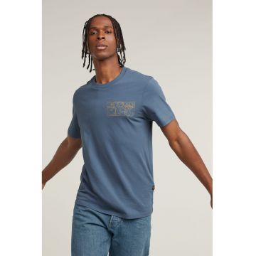 Tricou din bumbac organic cu imprimeu logo pe piept