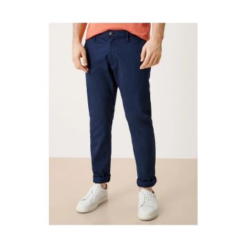 Pantaloni chino barbati - Austin - din amestec de bumbac cu elastan - Bleumarin - W31 L32