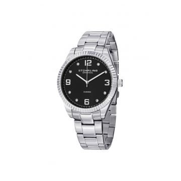 Ceas analog Allure Quartz 42 mm cu bratara din otel inoxidabil - Dorset - negru