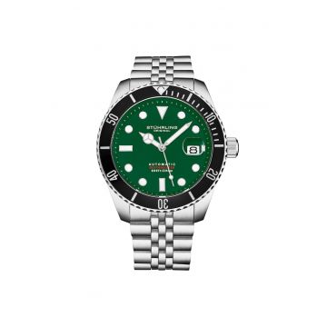 Ceas analog automatic Depthmaster 4045 - 44 mm - bratara din otel inoxidabil - Fortit - verde