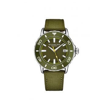 Ceas analog Explorer 4041 - curea de nailon - cuart - 40 mm - original STUHRLING - Explor - verde