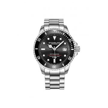 Ceas analog Lumina Swiss Automatic Depthmaster 42 mm cu bratara din otel inoxidabil - Deauvi - negru