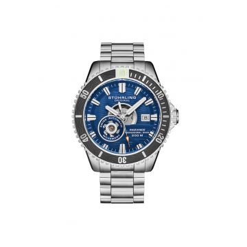 Ceas analog Radiance Automatic 44mm Skeleton - ALBASTRU